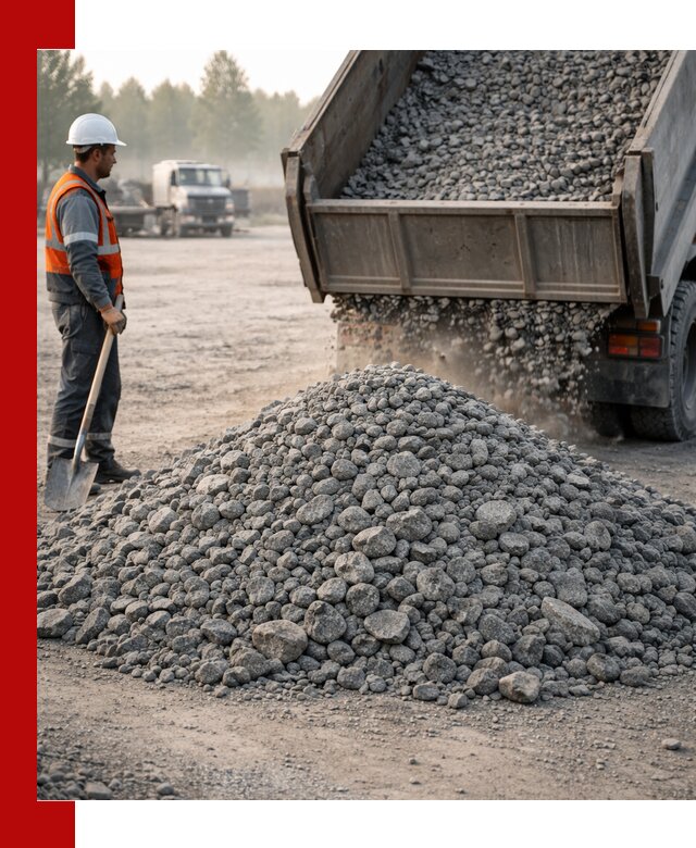 Гранитный щебень фракции 100–201 для строительства в Воткинске