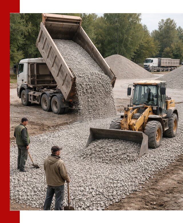 Купить гравийный щебень фракция 20-40 в Воткинске с доставкой