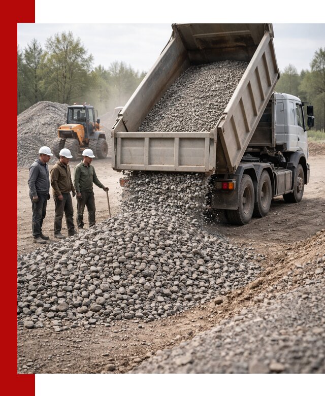 Доставка гравийного щебня фракции 70-120 в Воткинске