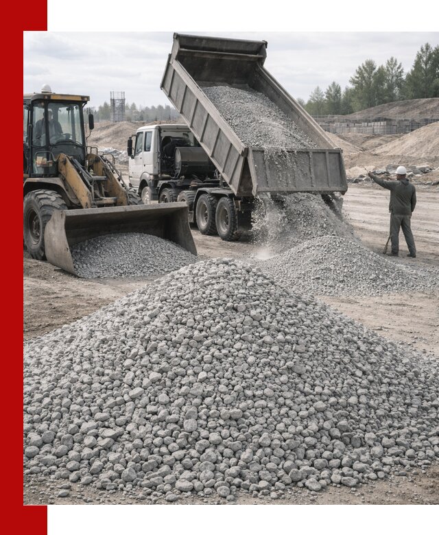 Доставка известнякового щебня фр. 5–20 в Воткинске