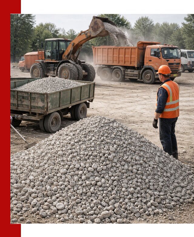 Доставка известнякового щебня фракция 20–40 в Воткинске