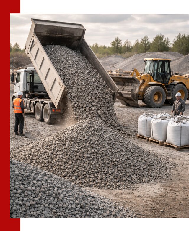 Бетонный щебень фракция 5–20 с доставкой в Воткинске