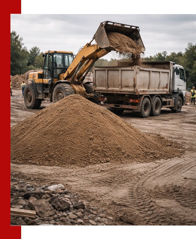 Доставка речного песка навалом в Воткинске быстро и выгодно