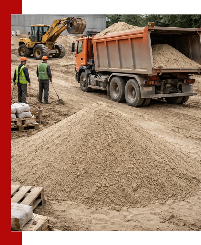 Доставка и продажа мытого речного песка в Воткинске