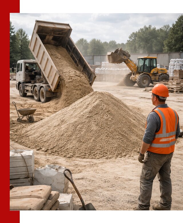 Доставка строительного песка с самосвалом в Воткинске