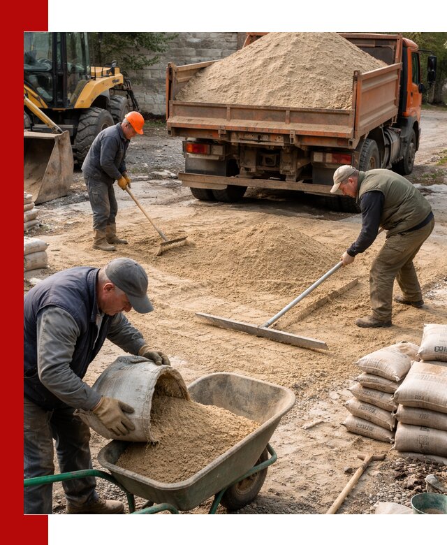 Поставка песка для стяжки в Воткинске с быстрой доставкой