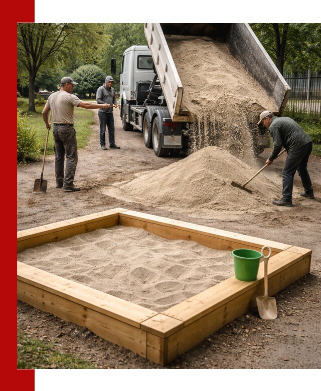 Песок для песочницы с доставкой в Воткинске недорого и чистый