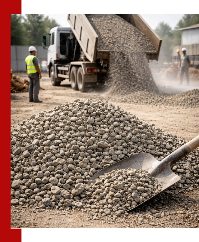 Доставка гравия фракции 20-40 в Воткинске с самосвалами