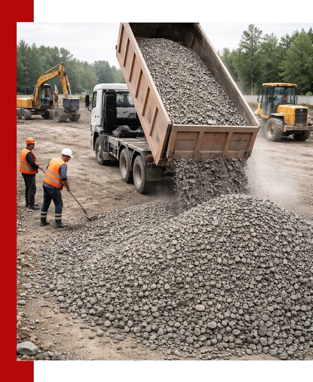 Доставка гравия фракции 40-70 в Воткинске оптом и в розницу