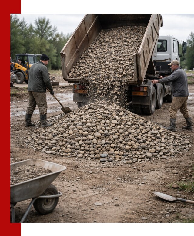 Доставка гальки речной оптом и в розницу в Воткинске