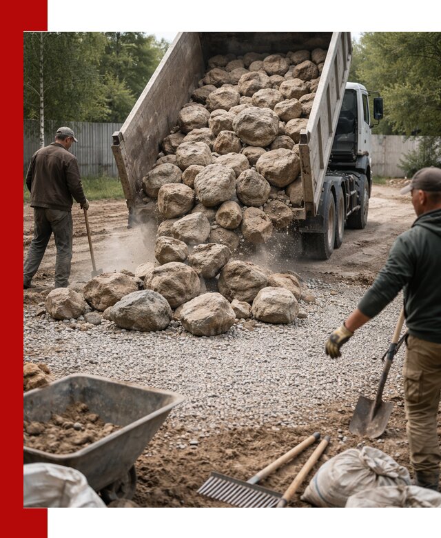 Доставка и укладка булыжника в Воткинске