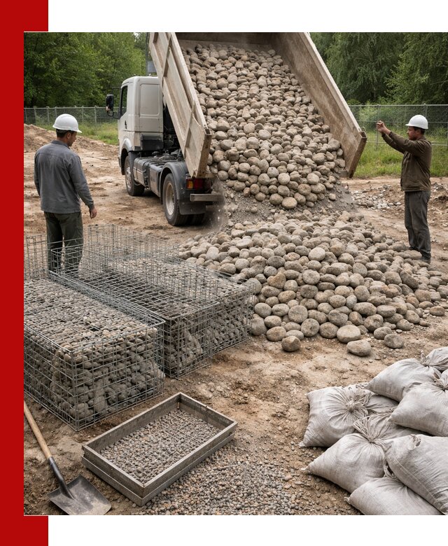 Камень для габионов фракция 70–151 в Воткинске