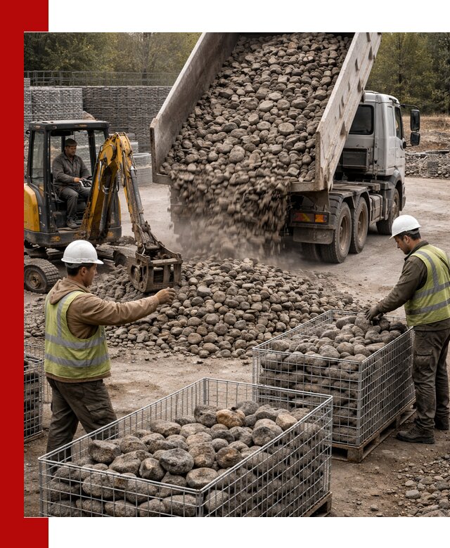 Камень для габионов фракция 100–201 в Воткинске