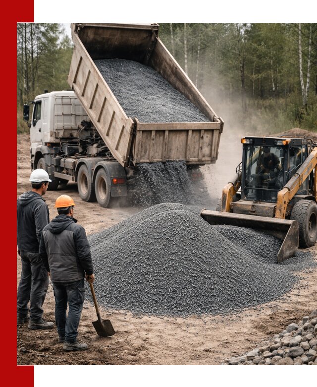 Гранитный отсев 0-5 с доставкой и разгрузкой в Воткинске