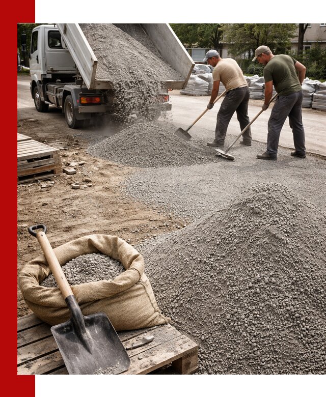 Отсев для тротуарной плитки в Воткинске — доставка и укладка