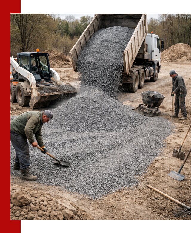 Отсев для подсыпки в Воткинске — доставка и подсыпка на участок