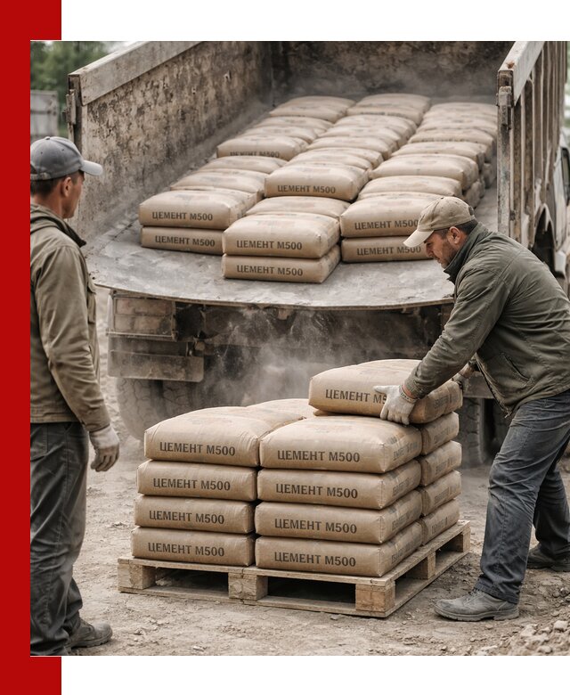 Цемент М500 с доставкой самосвалом в Воткинске