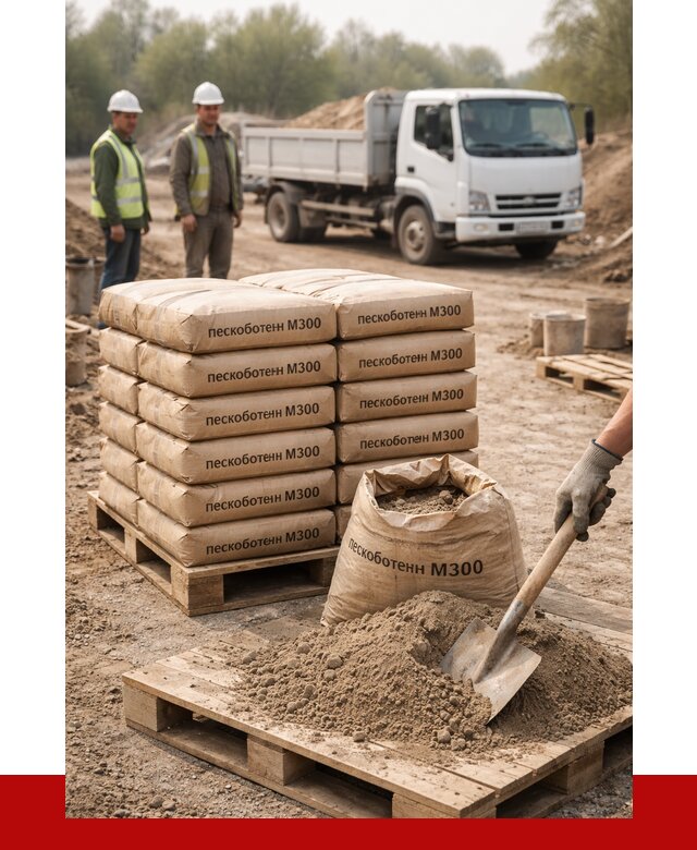 Пескобетон М300 в Воткинске с доставкой от 4817 р. за куб | ПРОНЕРУДВтк