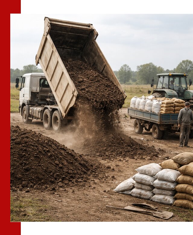 Доставка грунта и удобрений оптом в Воткинске для сельхоз и строительства