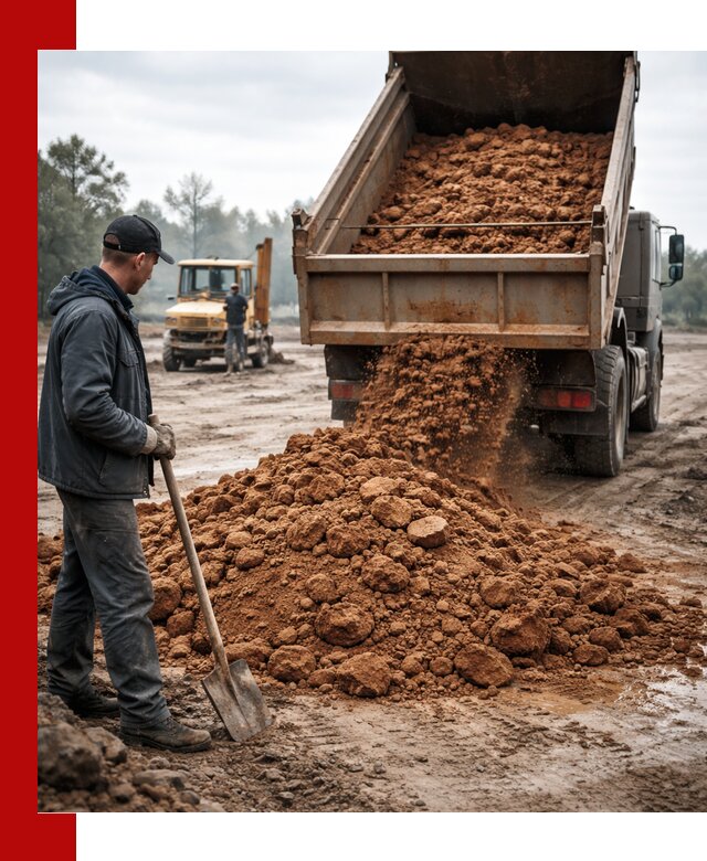 Глина для засыпки в Воткинске с доставкой самосвалами