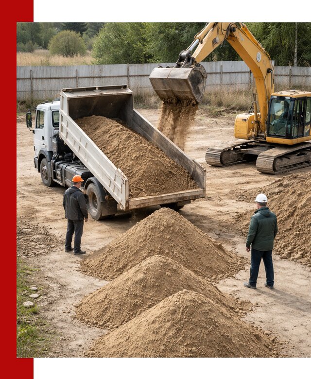 Доставка супеси вагонными и автопартиями в Воткинске
