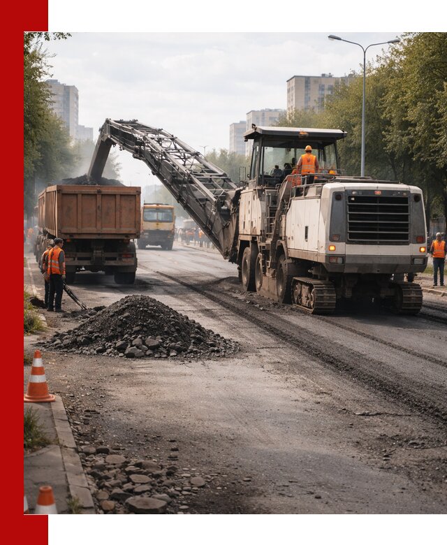 Фрезерованный асфальт в Воткинске — удаление и вывоз старого покрытия
