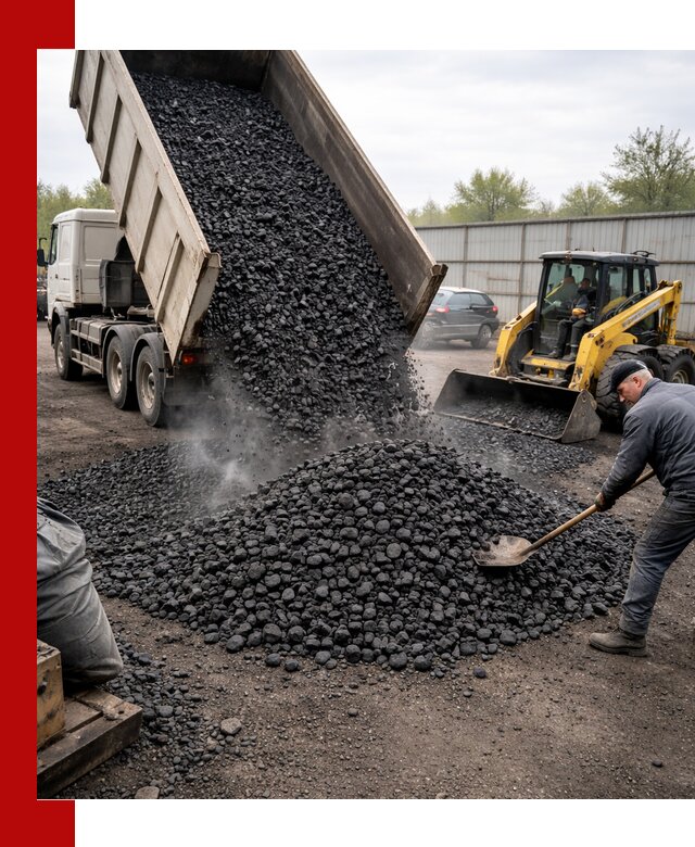 Доставка угля орех в Воткинске оптом и в розницу