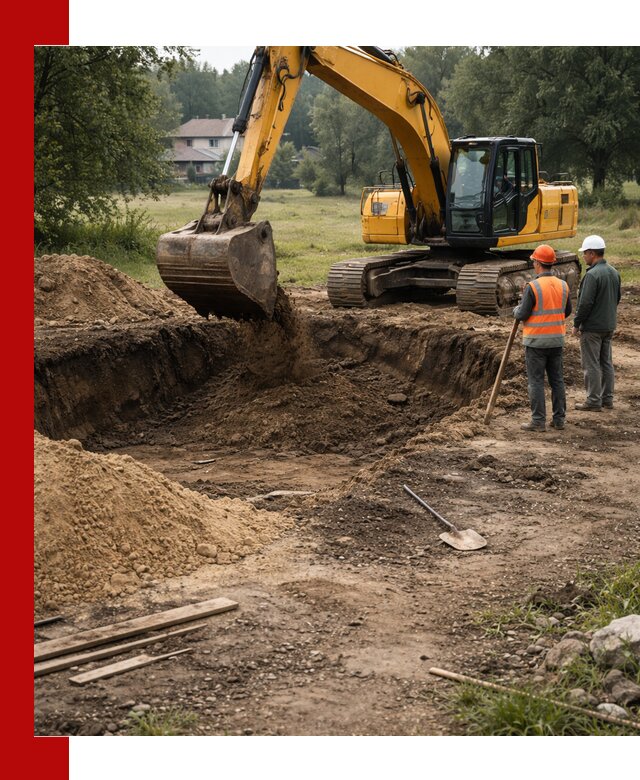 Рытье котлована под фундамент в Воткинске (быстро и недорого)