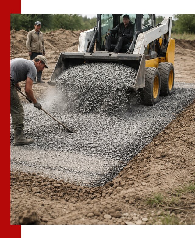Устройство щебеночной подушки в Воткинске для дорог и фундаментов